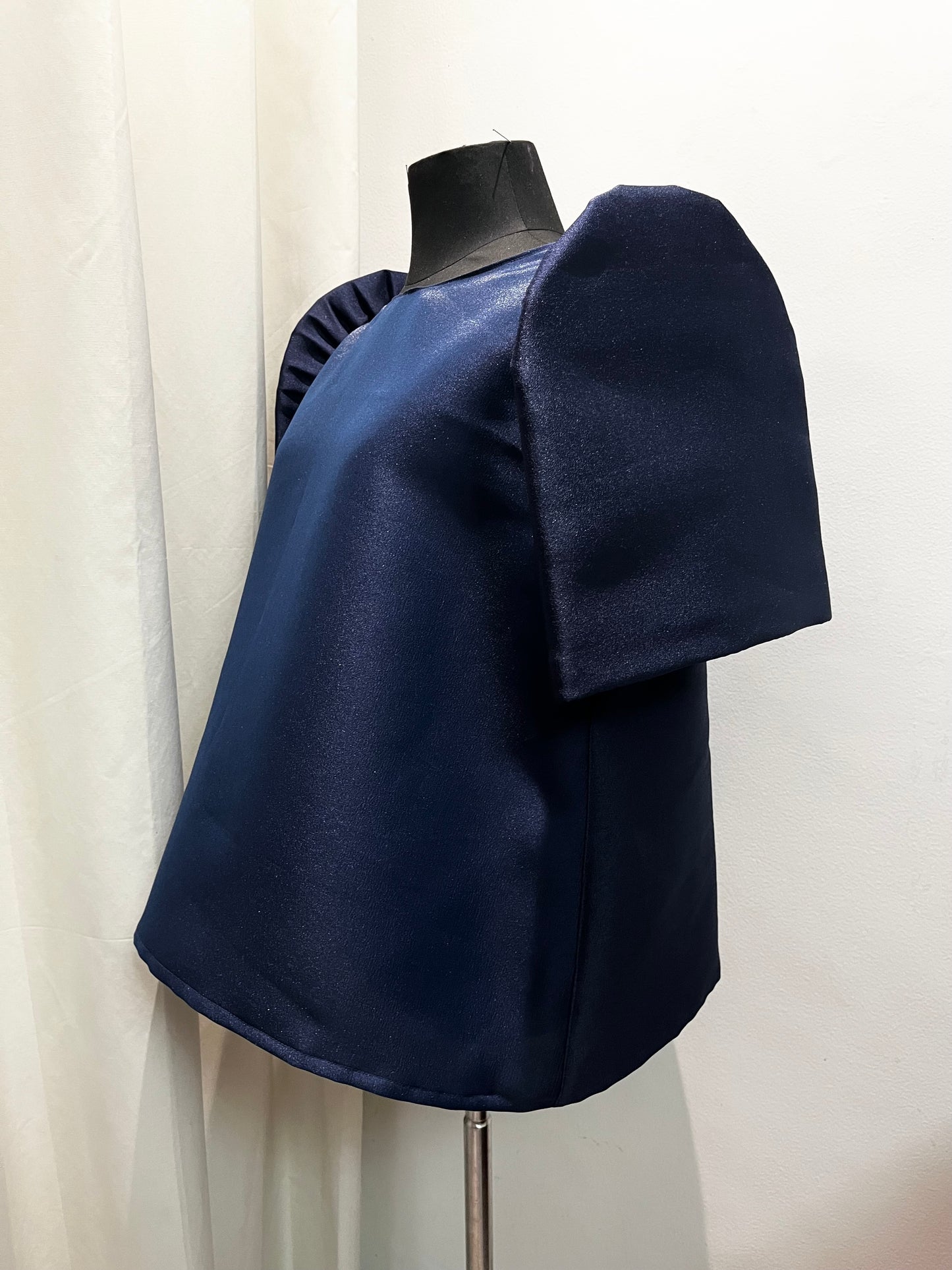 Filipiniana Daily Plus Size Trapeze Oversized in Navy Blue Italian Gazaar