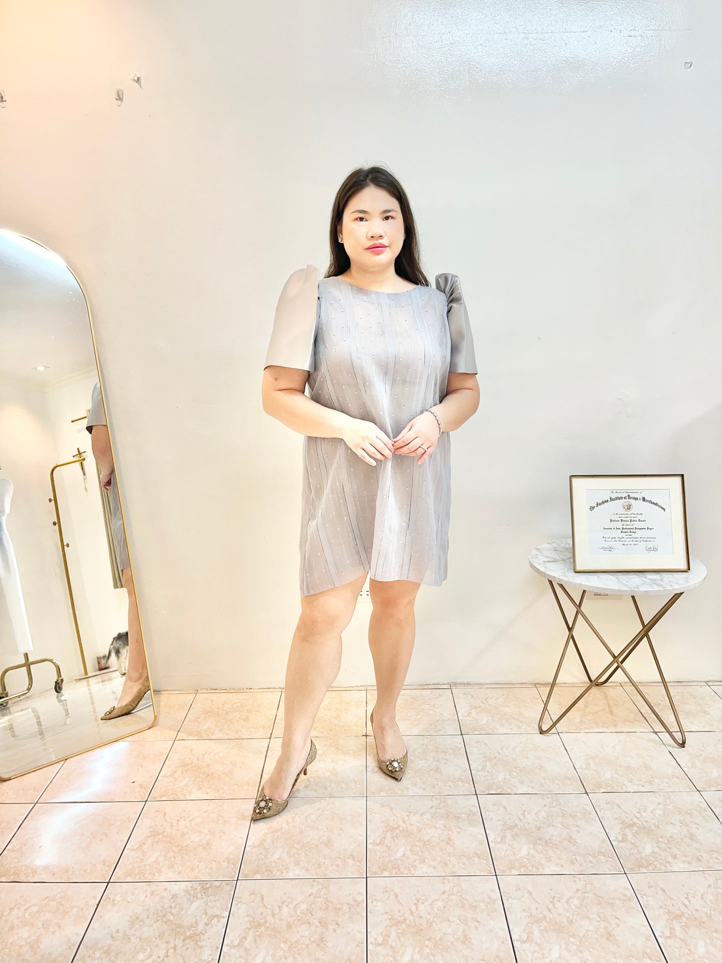 Habi Trapeze Dress in Plus Size Bust 40