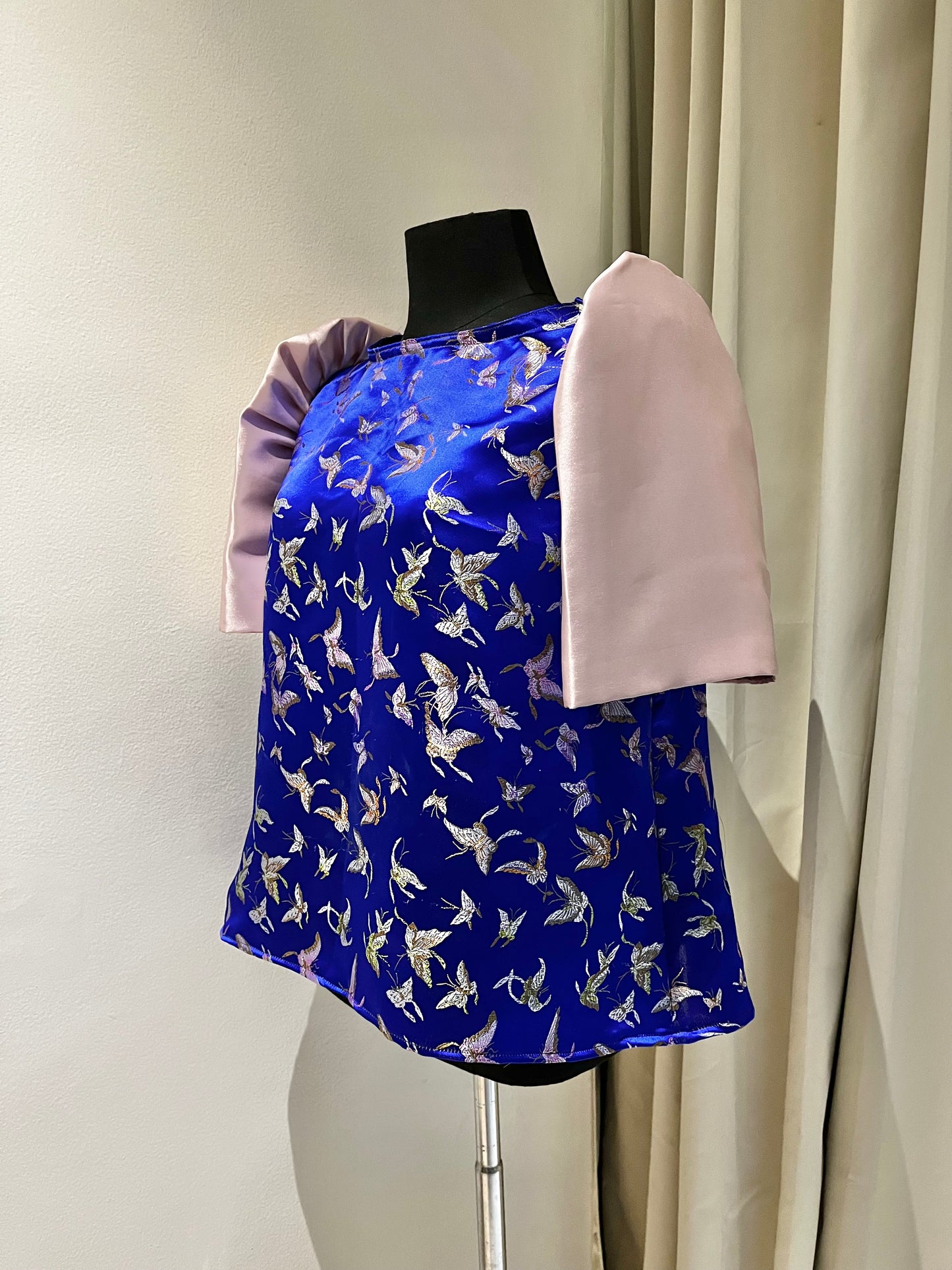 Filipiniana Daily Two Tone Cropped Trapeze Softened Filipiniana