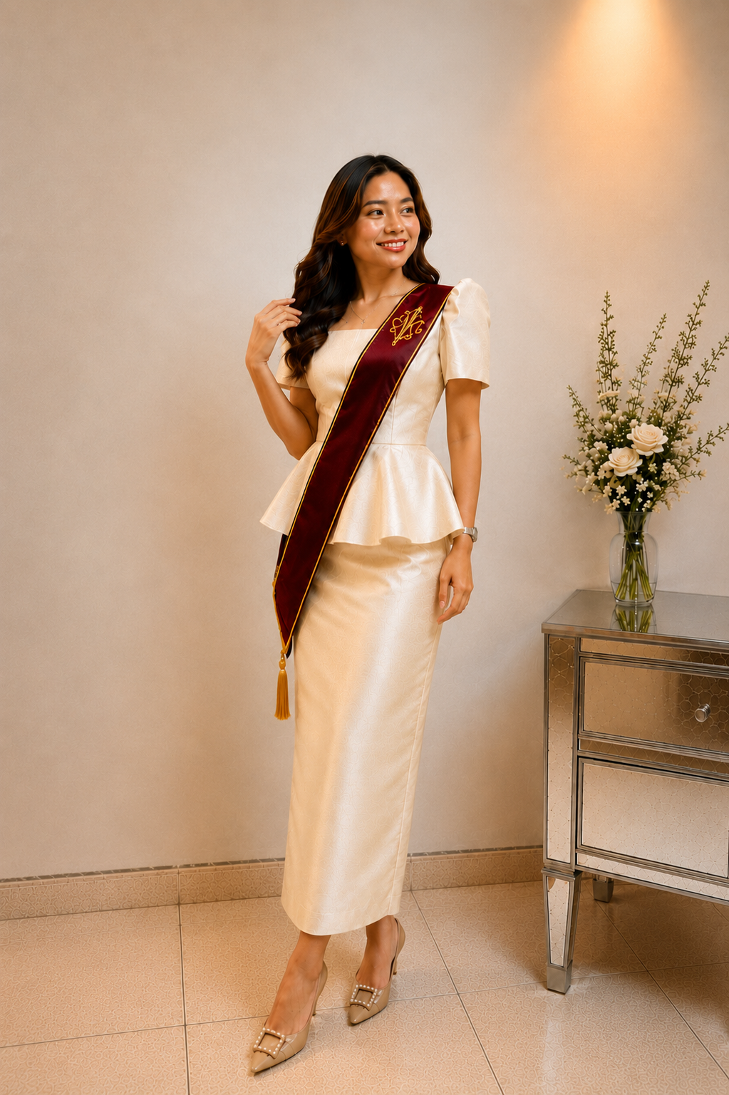 Peplum Graduation Set