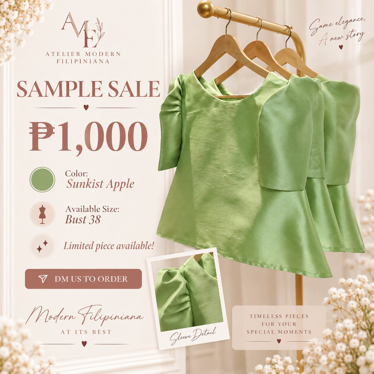 Apple Green Bust 38 Trapeze Sample Sale