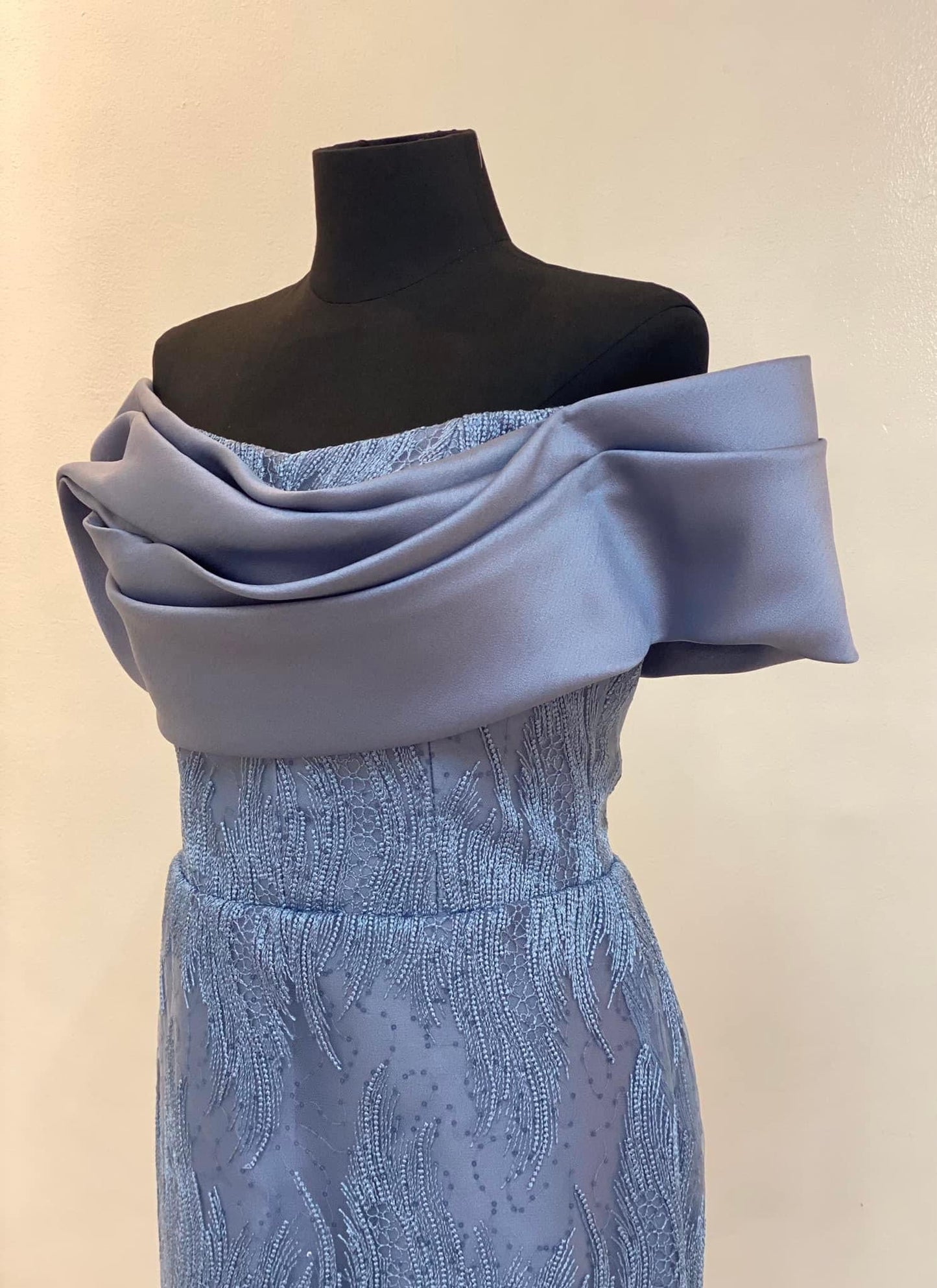 Jessica Beaded Lace with Drape