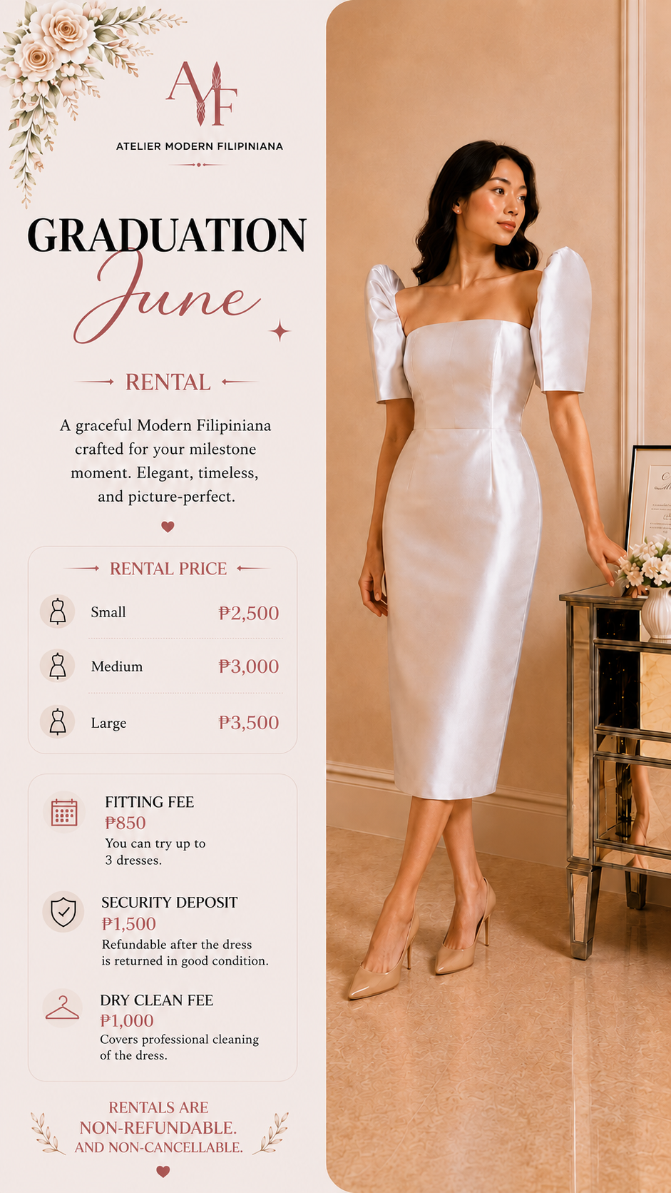 Rental Fitting Fee (Try up to 3 dresses)