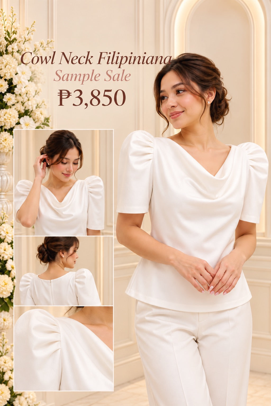 Cowl Neck Filipiniana