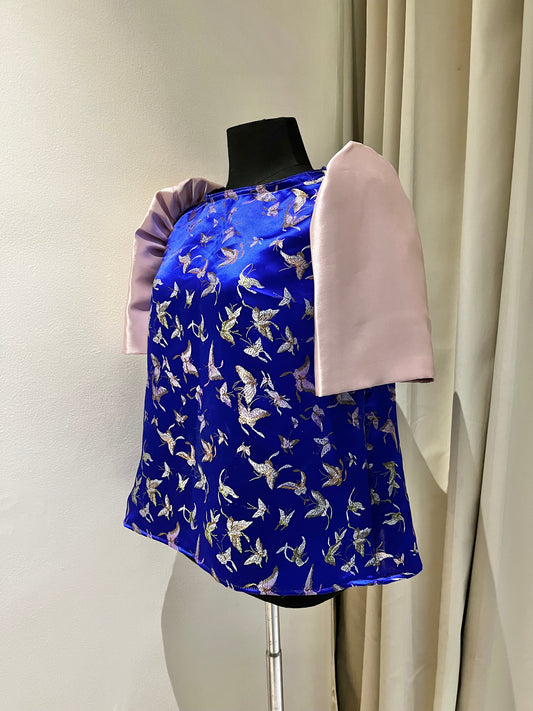 Filipiniana Daily Two Tone Cropped Trapeze Softened Filipiniana