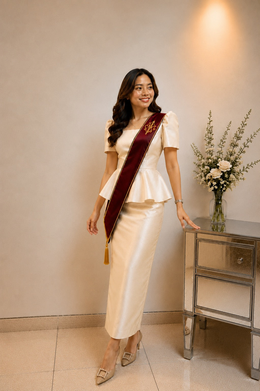 Peplum Graduation Set
