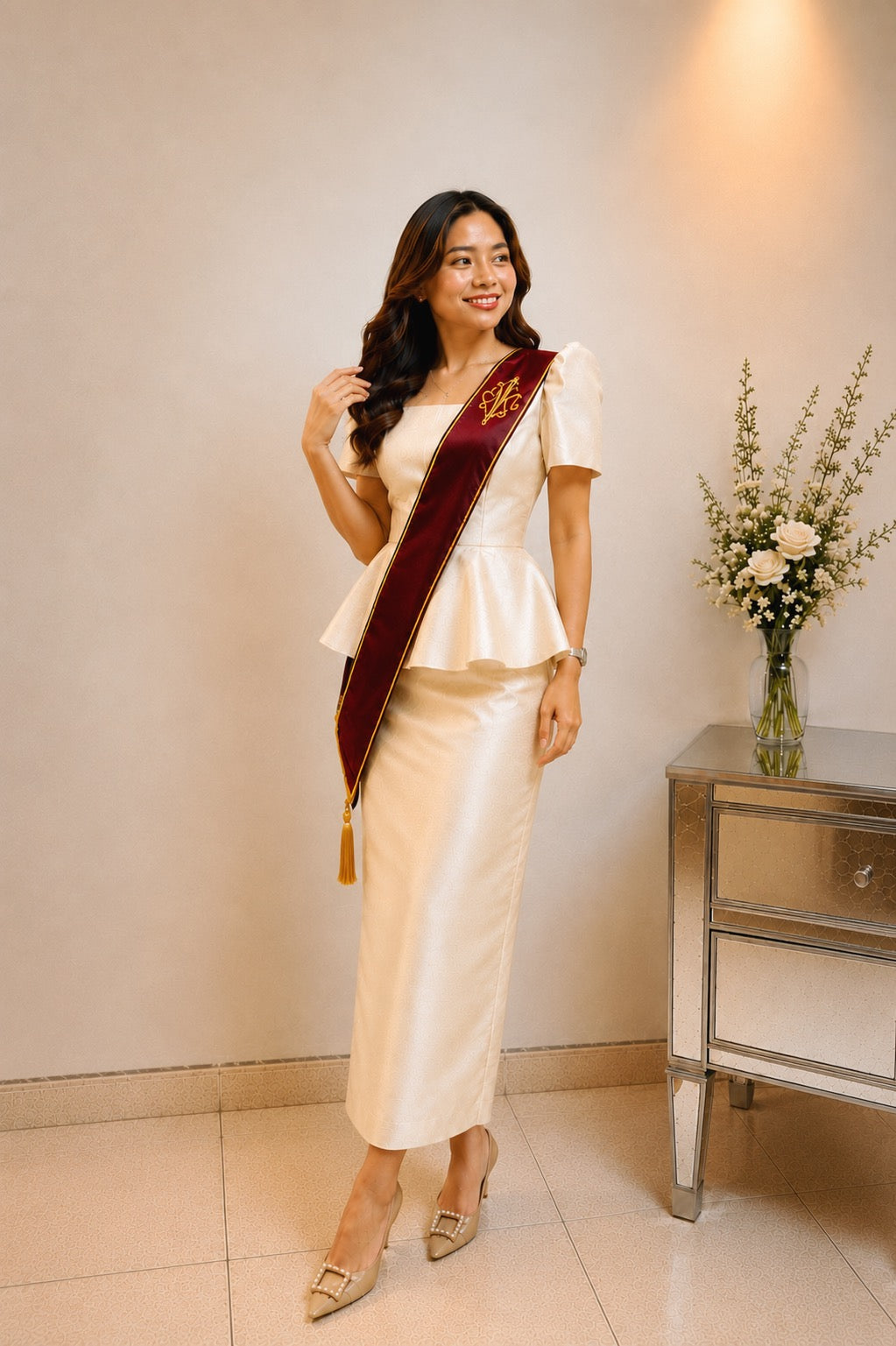 Peplum Graduation Set