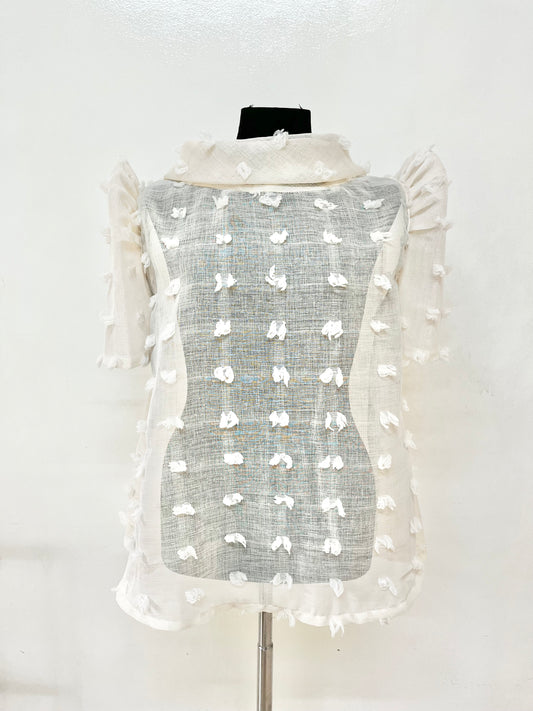 Habi Shawl Collar Modern Filipiniana Top