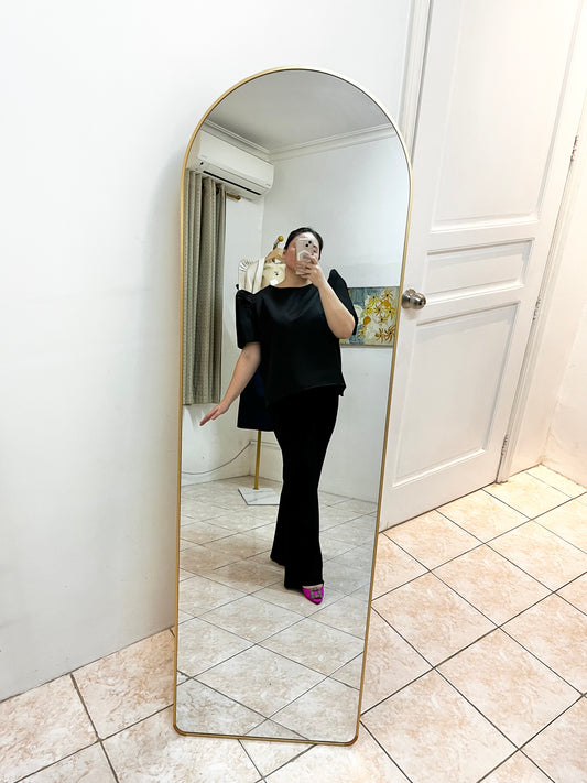 Filipiniana Daily Plus Size Trapeze in Midnight Black Italian Gazaar