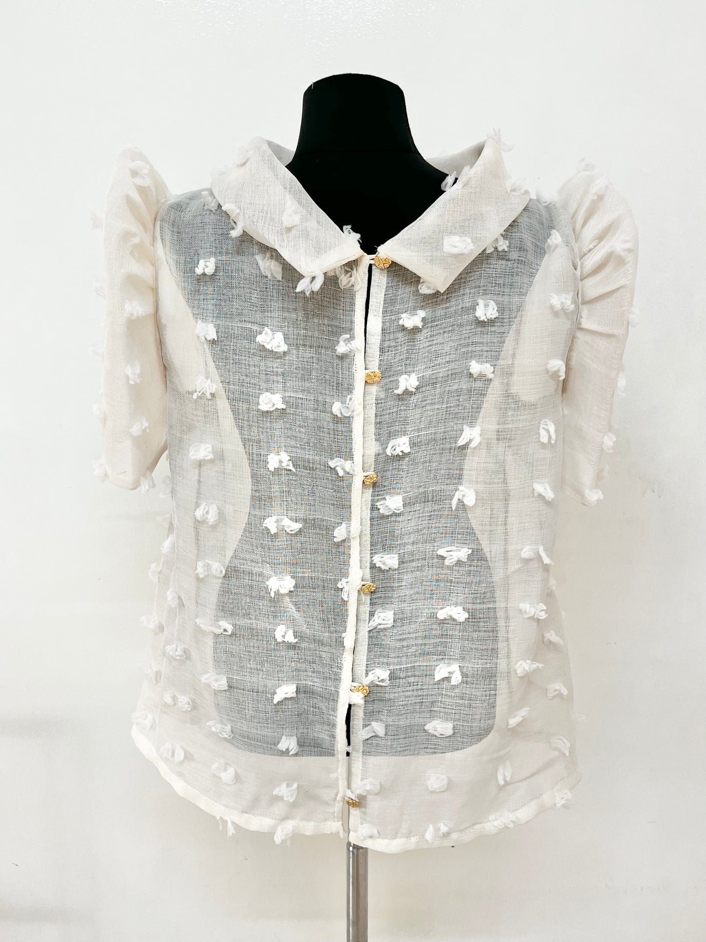 Habi Shawl Collar Modern Filipiniana Top