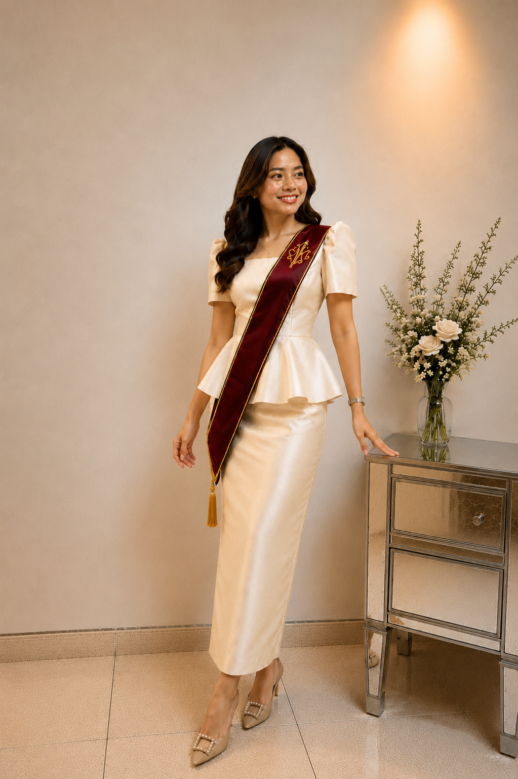 Peplum Graduation Set