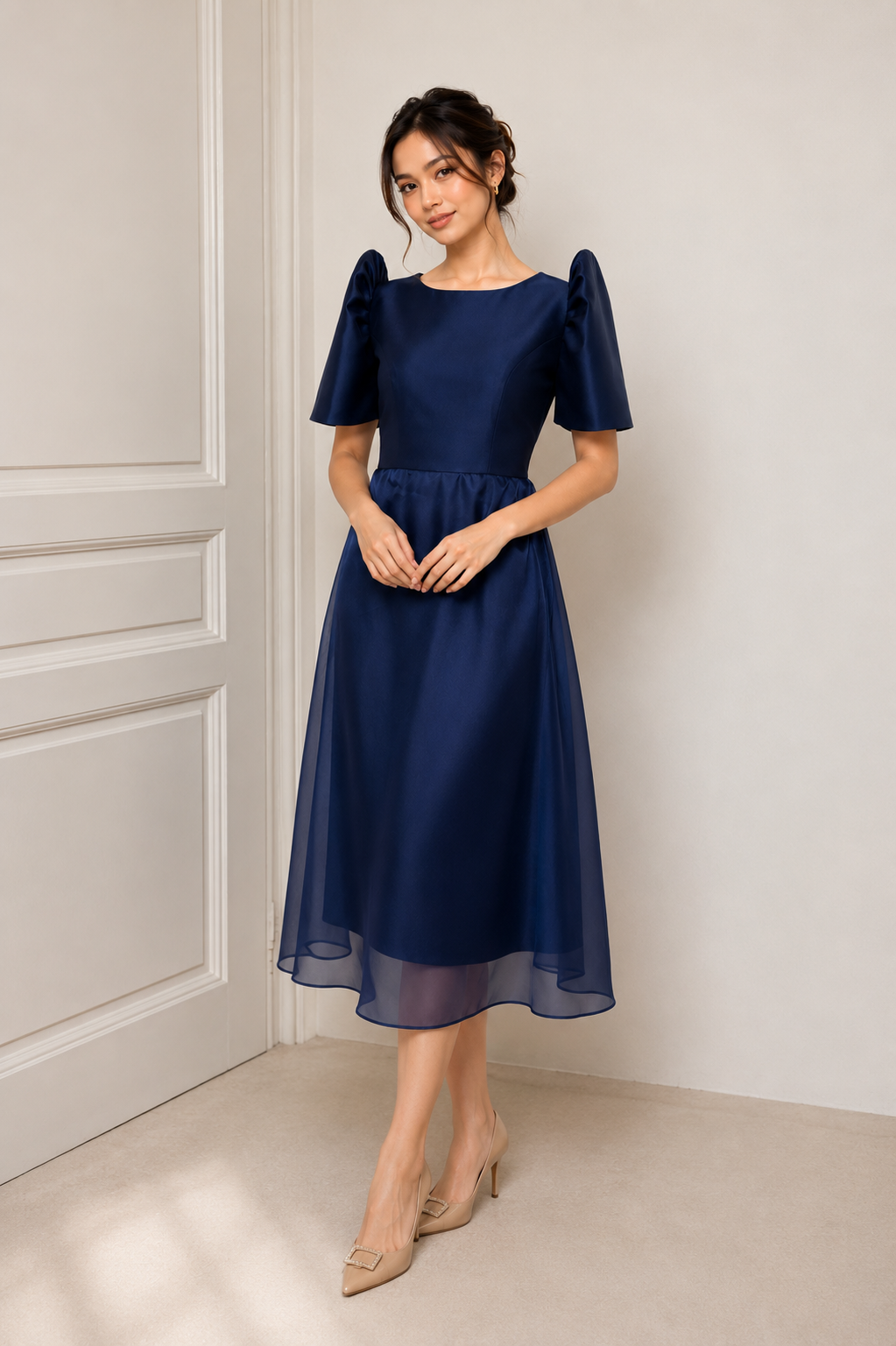 Risa Bateau Dress Navy