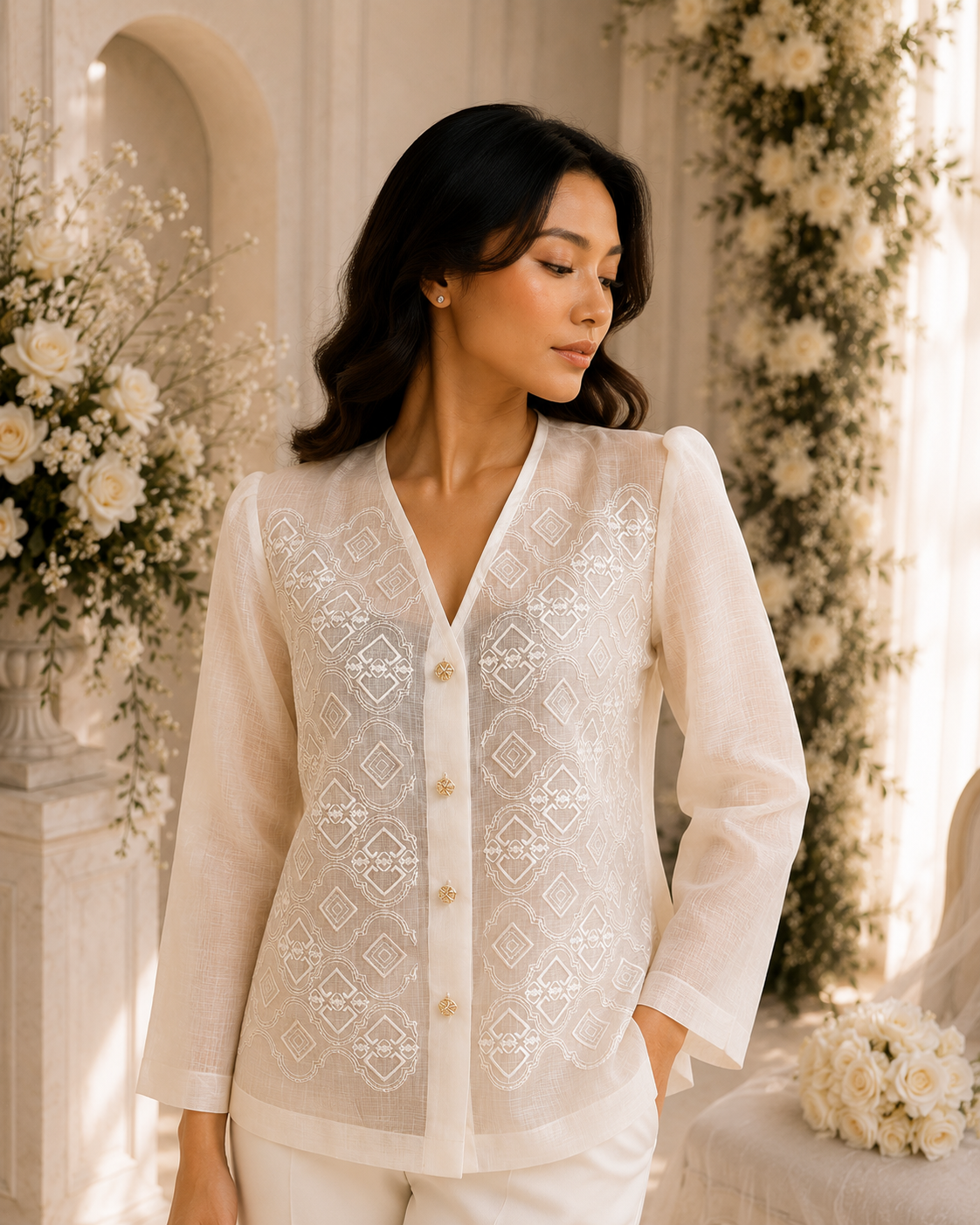 Lady Barong Hand Embroidered