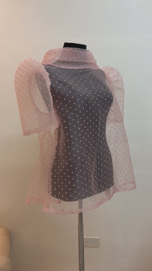 Dotted Organza Top